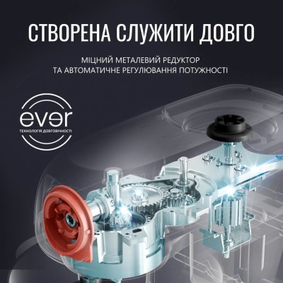 Кухонна машина Tefal Bake Partner 1100Вт, чаша-метал, корпус-пластик, насадок-8, чорний (QB525838)