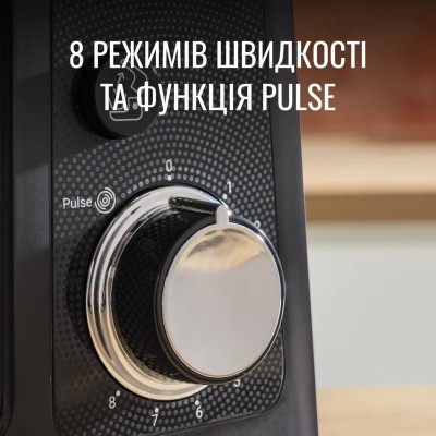 Кухонна машина Tefal Bake Partner 1100Вт, чаша-метал, корпус-пластик, насадок-8, чорний (QB525838)