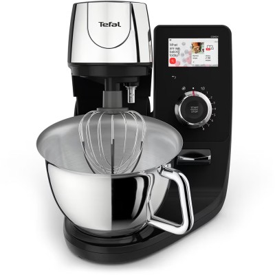 Кухонна машина Tefal I-Coach Touch, 1200Вт, чаша-метал, корпус-метал+пластик, дисплей, насадок-3, підкл. до смартфону, чорний (Q