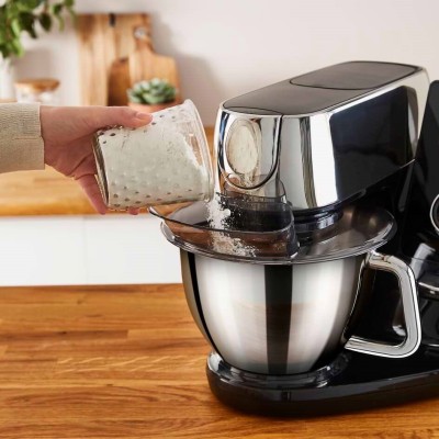 Кухонна машина Tefal I-Coach Touch, 1200Вт, чаша-метал, корпус-метал+пластик, дисплей, насадок-3, підкл. до смартфону, чорний (Q