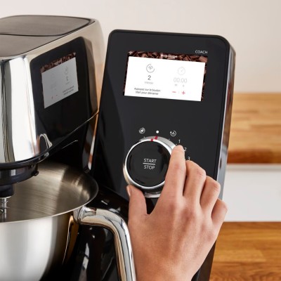 Кухонна машина Tefal I-Coach Touch, 1200Вт, чаша-метал, корпус-метал+пластик, дисплей, насадок-3, підкл. до смартфону, чорний (Q