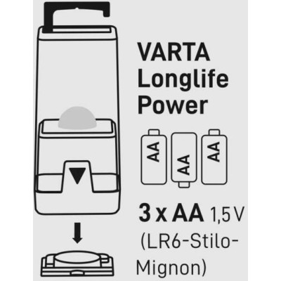 Ліхтар VARTA Кемпінговий Ambiance L10 , IP54, до 150 люмен, до 250 годин роботи, 3хАА (16666101111)