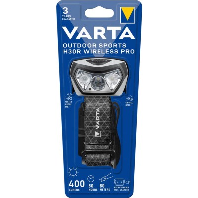 Ліхтар VARTA Налобний Indestructible H30 Pro 4 Ватт, IP67, IK08, до 400 люмен, до 80 метрів, червоне світло, перезаряджаємий (18