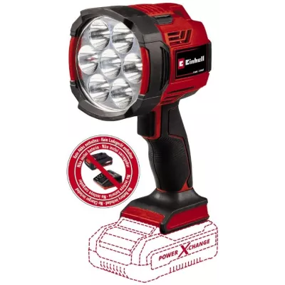 Ліхтар акумуляторний Einhell TE-CL 18/2500 LiAC - Solo акум., PXC, 2500 лм, 18В, 6500 К, 7 LED, 18/12В, 0.6 кг (без АКБ і ЗП) (4