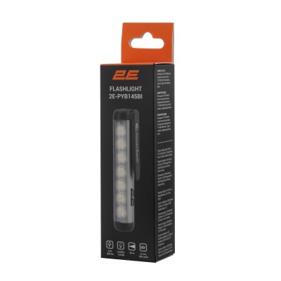 Ліхтар ручний акумуляторний 2E PYB145BI USB-C 500мА·год 300лм 3Вт 4 режими освітлення IPX4 0.05кг (2E-PYB145BI)