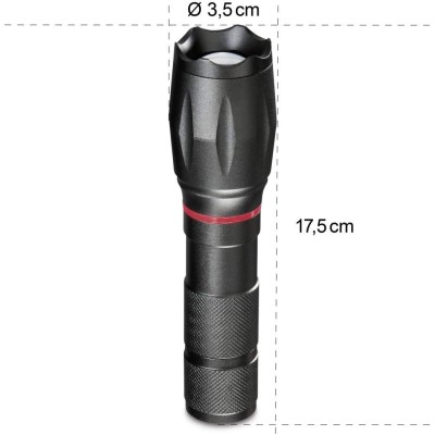 Ліхтар ручний на батарейках Hama SOLID PRO, AAAx3, 200лм, 5Вт, LED, чорний (00185808)