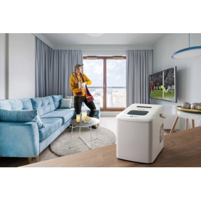 Льодогенератор побутовий Gorenje, 12кг/добу, 1.8л, дисплей, білий (IMD1200W)