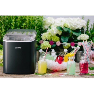 Льодогенератор побутовий Gorenje, 12кг/добу, 2.2л, дисплей, чорний (IMC1200B)