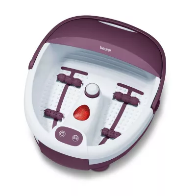 Масажна ванночка Beurer для ніг, від мережі, 3 насадки, підтрим. температури води, біло-фіолетовий (FB_21)