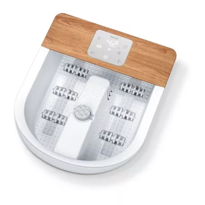 Масажна ванночка Beurer для ніг, від мережі, 3 режими, 3 насадки, сенс. керув., біло-коричневий (FB_65)