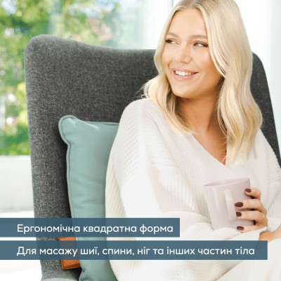 Масажна подушка Beurer для плечей, шиї, спини, ніг, літій- іонний акум., змінний чохол, сірий (MG_139_MINT)
