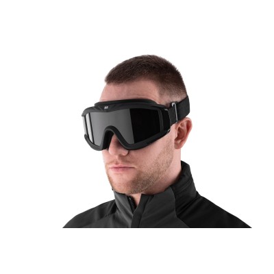 Маска тактична, захисна 2E Hawk WS Black Anti-fog, 3-х шаровий ущільнювач, сумка, 3 лінзи