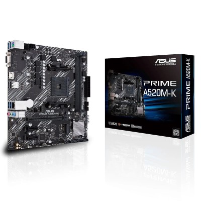 Материнcька плата ASUS PRIME A520M-K sAM4 A520 2xDDR4 HDMI D-Sub mATX (90MB1500-M0EAY0) Материнcька плата ASUS PRIME A520M-K sAM4 A520 2xDDR4 HDMI D-Sub mATX (90MB1500-M0EAY0)