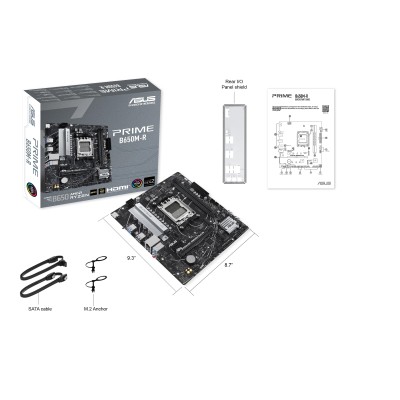 Материнcька плата ASUS PRIME B650M-R sAM5 B650 2xDDR5 M.2 HDMI mATX (90MB1H30-M0EAY0)
