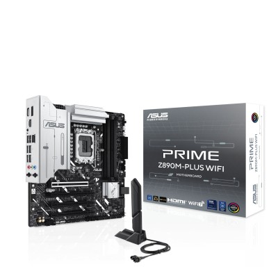 Материнcька плата ASUS PRIME Z890M-PLUS WIFI s1851 Z890 4xDDR5 M.2 HDMI DP Wi-Fi BT mATX (90MB1J80-M0EAY0)
