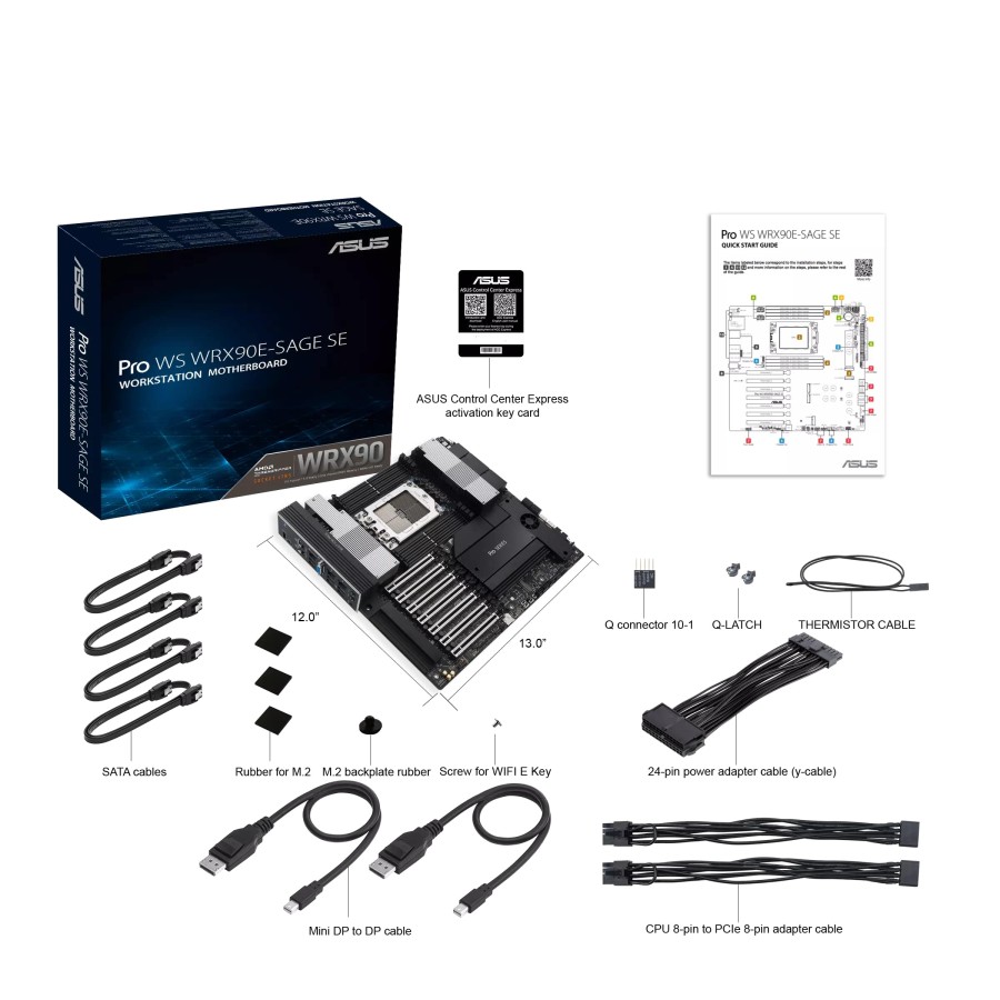 Материнcька плата ASUS PRO WS WRX90E-SAGE SE sTR5 WRX90 8xDDR5 M.2 EEB (90MB1FW0-M0EAY0) Материнcька плата ASUS PRO WS WRX90E-SAGE SE sTR5 WRX90 8xDDR5 M.2 EEB (90MB1FW0-M0EAY0)
