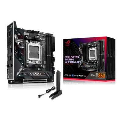 Материнcька плата ASUS ROG STRIX B850-I GAMING WIFI sAM5 B850 2xDDR5 M.2 HDMI USB Type-C WiFi BT mITX (90MB1K30-M0EAY0)