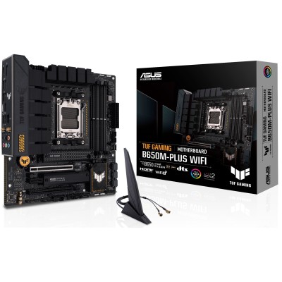 Материнcька плата ASUS TUF GAMING B650M-PLUS WIFI sAM5 B650 4xDDR5 M.2 HDMI DP WiFi BT mATX (90MB1BF0-M0EAY0) Материнcька плата ASUS TUF GAMING B650M-PLUS WIFI sAM5 B650 4xDDR5 M.2 HDMI DP WiFi BT mATX (90MB1BF0-M0EAY0)