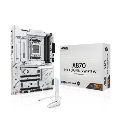 Материнcька плата ASUS X870 MAX GAMING WIFI7 W sAM5 X870 4xDDR5 M.2 HDMI USB Type-C WiFi BT ATX білий (90MB1LZ0-M0EAY0)