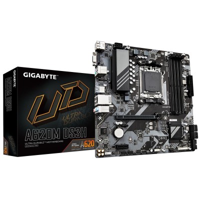 Материнська плата GIGABYTE A620M DS3H sAM5 A620 4xDDR5 M.2 HDMI DP mATX (A620M_DS3H) Материнська плата GIGABYTE A620M DS3H sAM5 A620 4xDDR5 M.2 HDMI DP mATX (A620M_DS3H)
