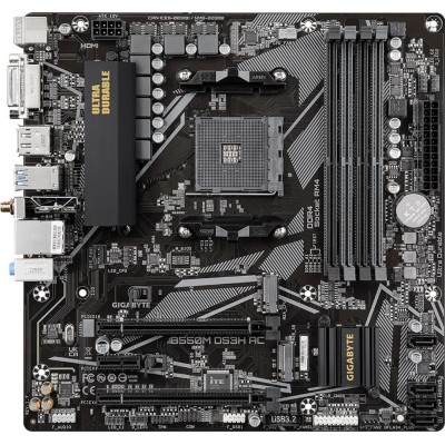 Материнська плата GIGABYTE B550M DS3H AC sAM4 B550 4xDDR4 M.2 Wi-Fi BT HDMI D-Sub mATX (B550M_DS3H_AC) Материнська плата GIGABYTE B550M DS3H AC sAM4 B550 4xDDR4 M.2 Wi-Fi BT HDMI D-Sub mATX (B550M_DS3H_AC)