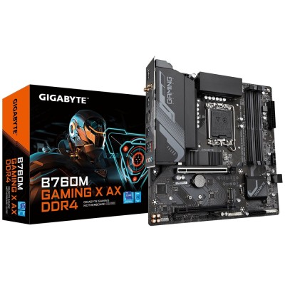 Материнська плата GIGABYTE B760M GAMING X AX s1700 B760 4xDDR5 M.2 HDMI DP Wi-Fi BT mATX (B760M_GAMING_X_AX) Материнська плата GIGABYTE B760M GAMING X AX s1700 B760 4xDDR5 M.2 HDMI DP Wi-Fi BT mATX (B760M_GAMING_X_AX)