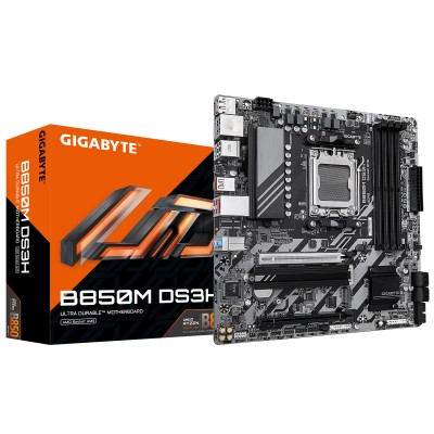 Материнська плата GIGABYTE B850M DS3H sAM5 B850 4xDDR5 M.2 HDMI DP mATX (B850M_DS3H)