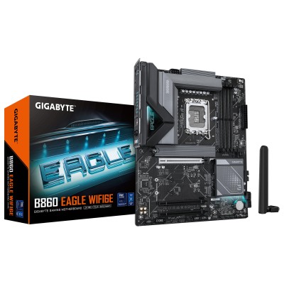 Материнська плата GIGABYTE B860 EAGLE WIFI6E s1851 B860 4xDDR5 M.2 Wi-Fi BT HDMI DP ATX (B860_EAGLE_WIFI6E)