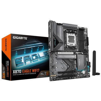 Материнська плата GIGABYTE X870 EAGLE WIFI7 sAM5 X870 4xDDR5 M.2 HDMI DP Wi-Fi BT ATX (X870_EAGLE_WIFI7)