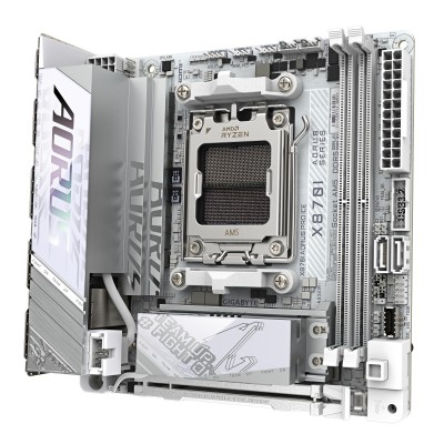 Материнська плата GIGABYTE X870I AORUS PRO ICE sAM5 X870I AORUS PRO ICE 2xDDR5 M.2 Wi-Fi BT HDMI Type-C ATX (X870I_AORUS_PRO_ICE