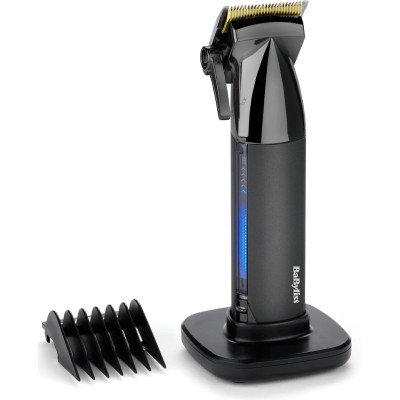 Машинка для стриження Babyliss Super-X Metal Series, акум., насадок-12, сталь з графітовим покриттям, чорно-сріблястий (E991E)