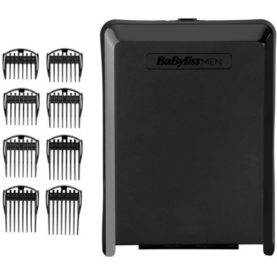 Машинка для стриження Babyliss, мережа+акум., вібраційний мотор, насадок-1, кейс, титан.напил., синій (E990E)