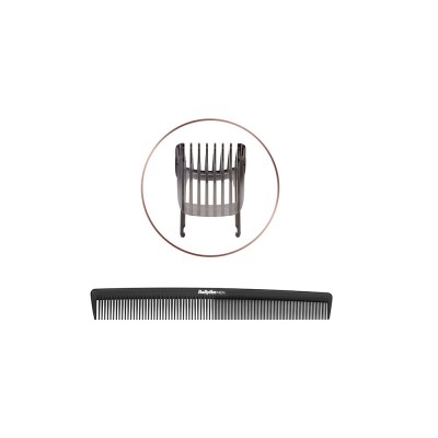 Машинка для стриження Babyliss, мережа+акум., вібраційний мотор, насадок-1, сталь, чорно-коричневий (E974E)