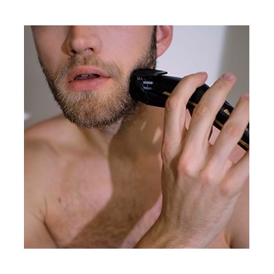 Машинка для стриження Babyliss, мережа+акум., вібраційний мотор, насадок-1, сталь, чорно-коричневий (E974E)