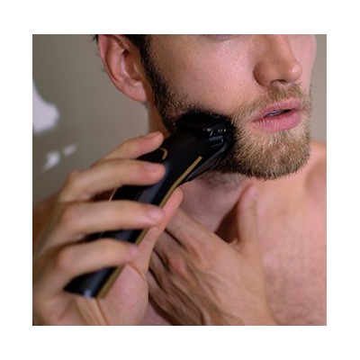 Машинка для стриження Babyliss, мережа+акум., вібраційний мотор, насадок-1, сталь, чорно-коричневий (E974E)