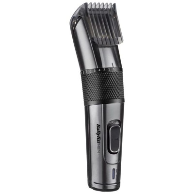 Машинка для стриження Babyliss, мережа+акум., вібраційний мотор, насадок-1, тример, кейс, титан.напил., чорний (E978E)