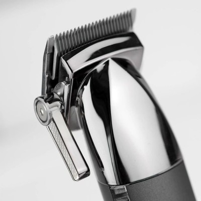 Машинка для стриження Babyliss, мережа+акум., вібраційний мотор, насадок-10, кейс, чохол, гребінець у компл., сталь, сірий (E996