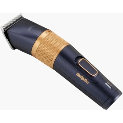 Машинка для стриження Babyliss, мережа+акум., вібраційний мотор, насадок-8, кейс, титан.напил., синій (E986E)