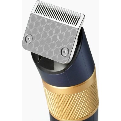 Машинка для стриження Babyliss, мережа+акум., вібраційний мотор, насадок-8, кейс, титан.напил., синій (E986E)