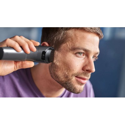 Машинка для стриження Philips Series 3000, від мережі, роторний мотор, насадок-2, сталь, чорний (HC3510/15)