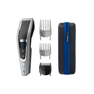 Машинка для стриження Philips Series 5000, акум., роторний мотор, насадок-2, кейс, сталь, чорно-сірий (HC5650/15)