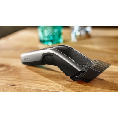 Машинка для стриження Philips Series 5000, акум., роторний мотор, насадок-2, кейс, сталь, чорно-сірий (HC5650/15)