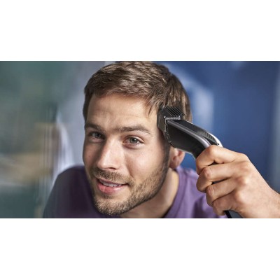Машинка для стриження Philips Series 5000, акум., роторний мотор, насадок-2, кейс, сталь, чорно-сірий (HC5650/15)