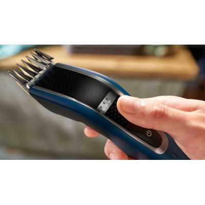 Машинка для стриження Philips Series 5000, акум., роторний мотор, насадок-3, сталь, чорно-синій (HC5612/15)