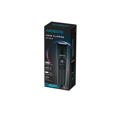 Машинка для стрижки Ardesto HC-Y10-B, мережа+акум., насадок-1, сталь, чорний