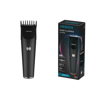 Машинка для стрижки Ardesto HC-Y22-B, мережа+акум., насадок-1, сталь+кераміка, чорний