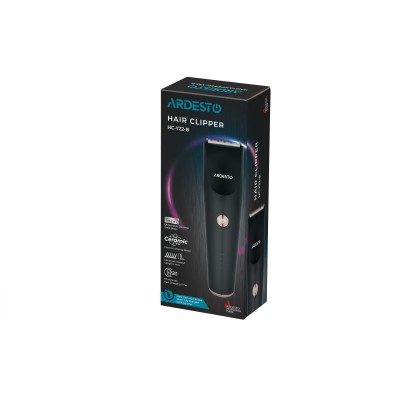 Машинка для стрижки Ardesto HC-Y22-B, мережа+акум., насадок-1, сталь+кераміка, чорний