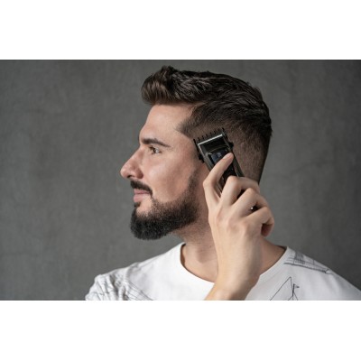 Машинка для стрижки Ardesto HC-Y30-DBS, мережа+акум., насадок-6, сталь+кераміка, чорний