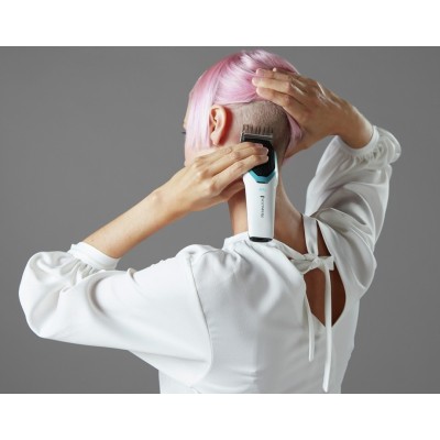 Машинка для стрижки Remington Power X Series X4, мережа+акум., насадок-3, сталь, біло-чорний (HC4000)