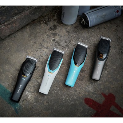 Машинка для стрижки Remington Power X Series X5, мережа+акум., роторний мотор, насадок-4, сталь, чорно-бірюзовий (HC5000)